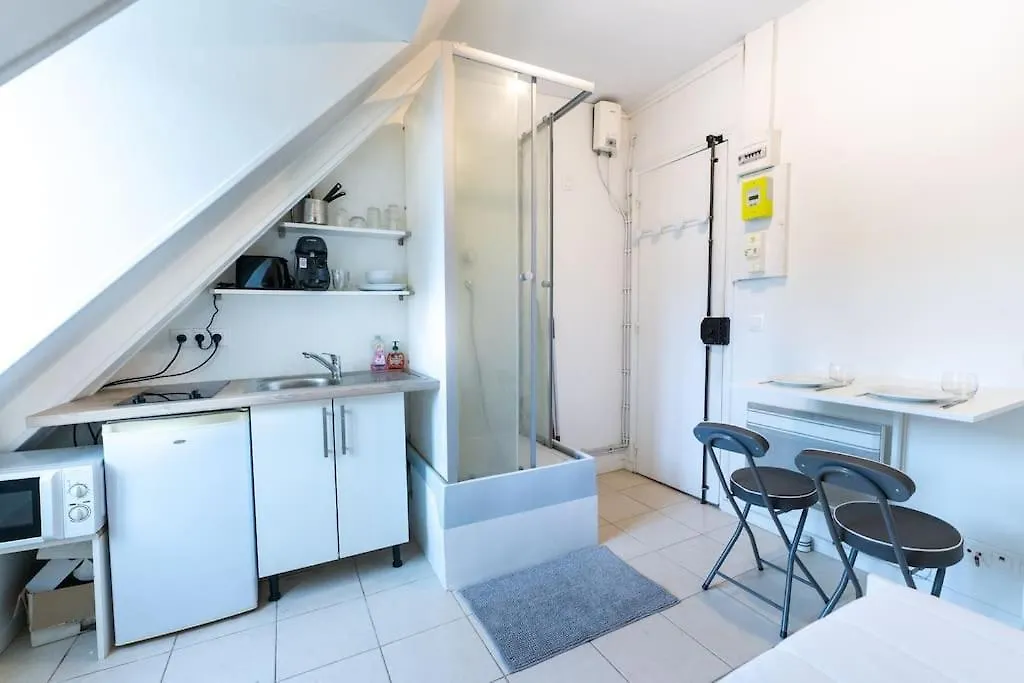 Lumineux. Studio Republique/Bastille, Marais Daire Paris Fransa